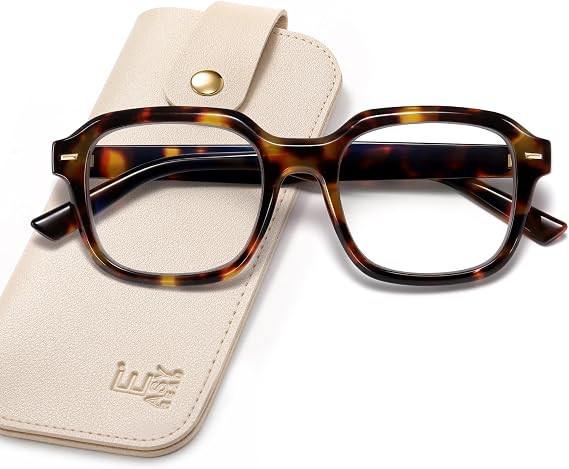 EASY READ Square Blue Light Glasses for Women and Men，Anti-Eyestrain/UV Computer Glasses for Ph... | Amazon (US)