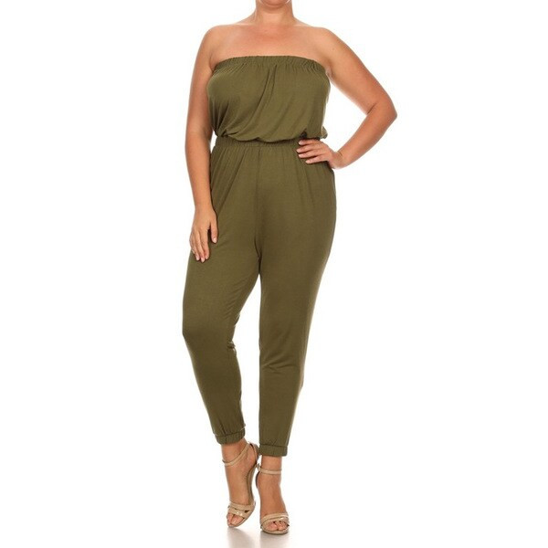 Women's Plus Size Strapless Jumpsuit Set | Bed Bath & Beyond