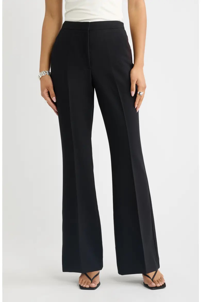 Open Edit Icon Twill Flare Pants (Women) | Nordstrom | Nordstrom