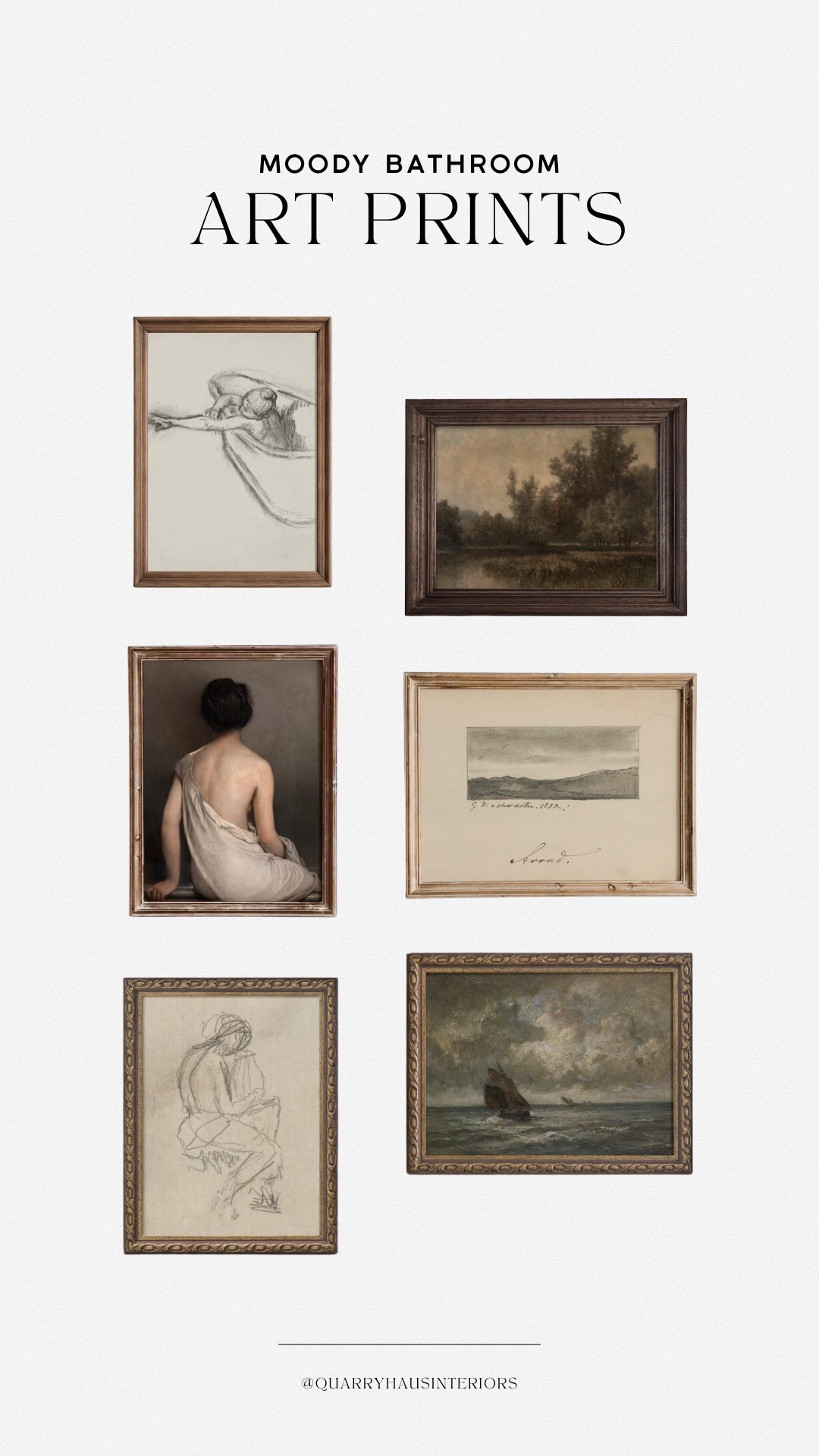 Some of my favorite moody art prints that would look great in a vintage inspired bathroom 🤎

#LTKHome