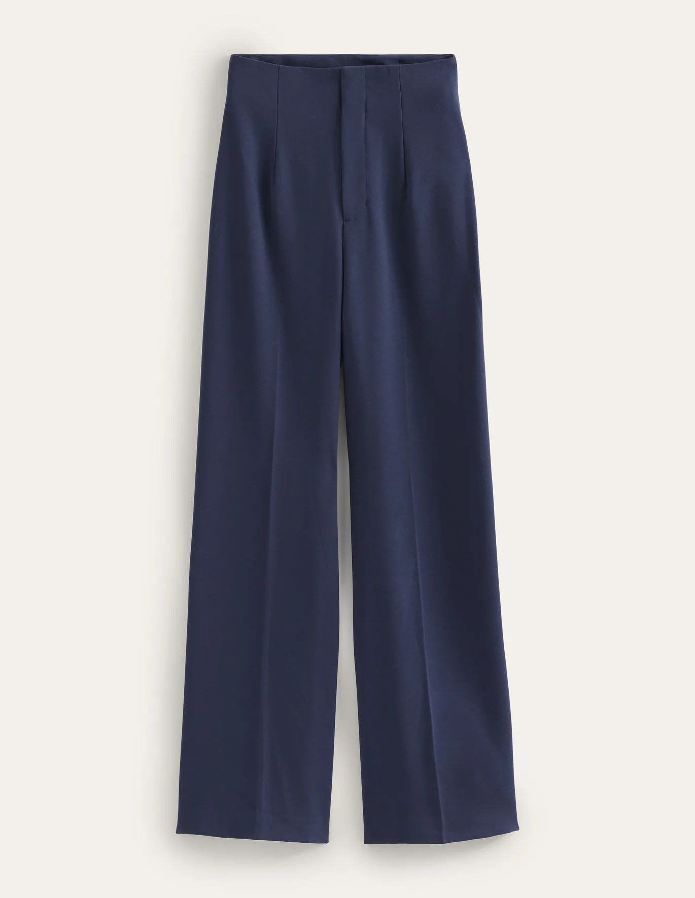 Wide Leg Crepe Pants - Navy | Boden (US)
