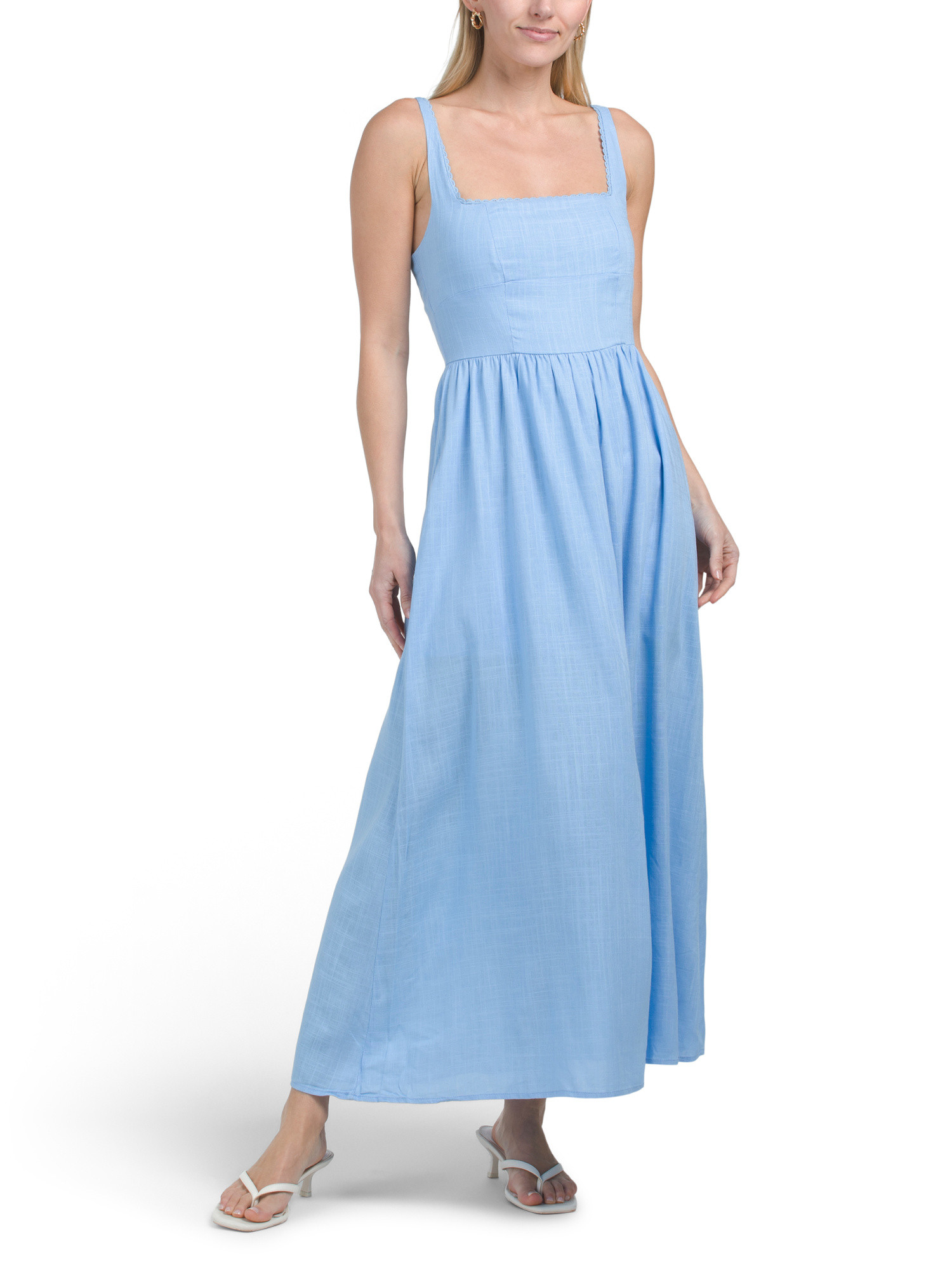 Linen Blend Sleeveless Maxi Dress | Casual Dresses  | Marshalls | Marshalls