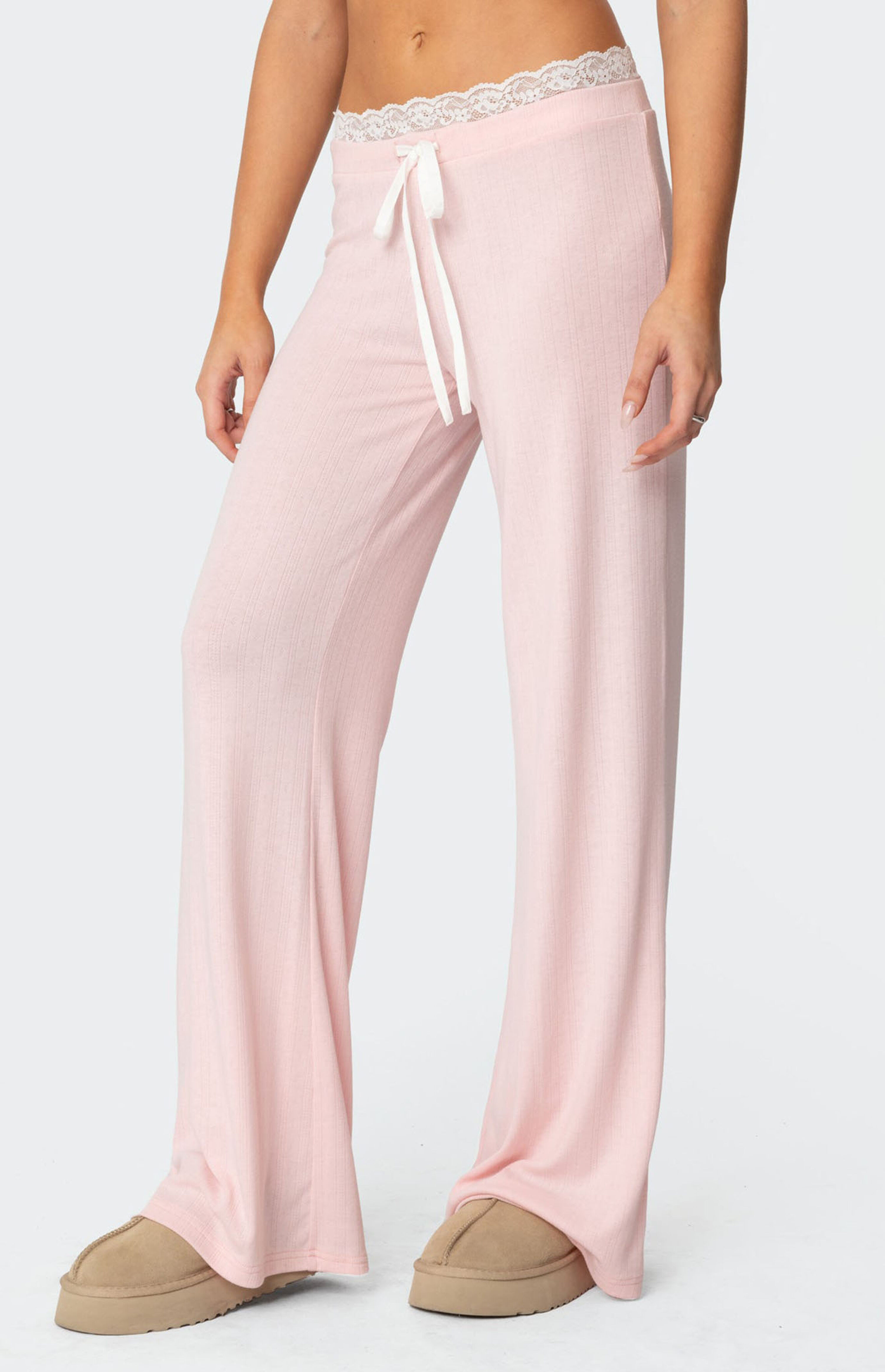 Edikted Peekaboo Lace Pants | PacSun