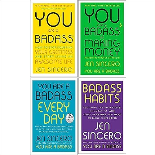 You Are a Badass Series 4 Books Collection Set by Jen Sincero (You Are a Badass, You Are a Badass... | Amazon (US)