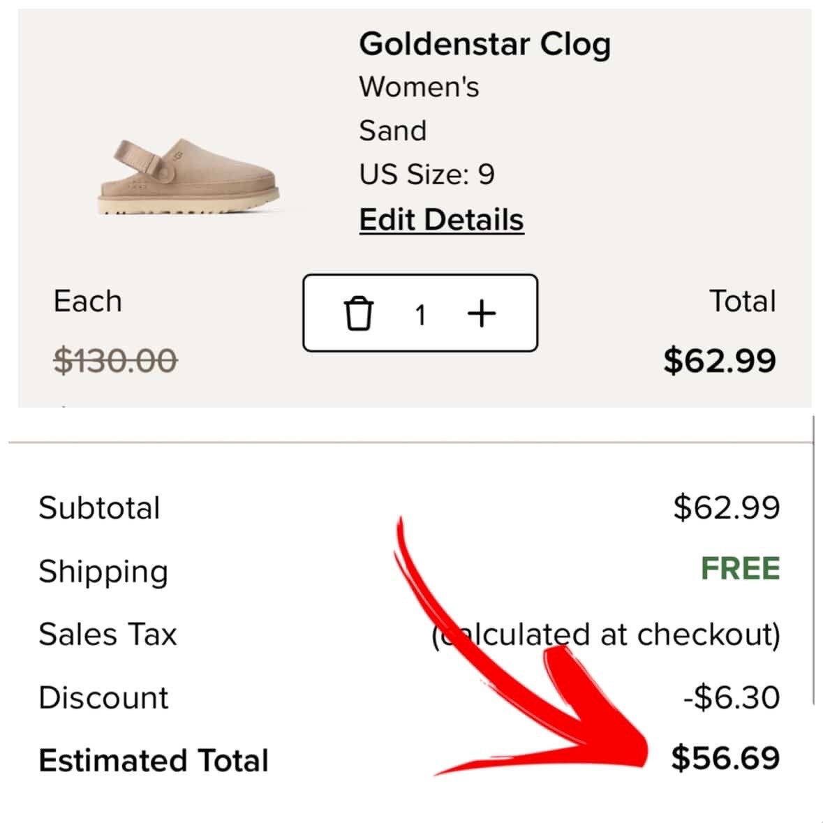 Proce drops in your cart only if you are logged into your account 

#LTKSaleAlert