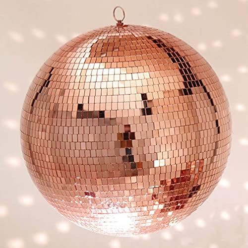Viet 8 Inch Mirror Disco Ball great for Stage Lighting effect or as a room décor. (Rose Gold) | Amazon (US)