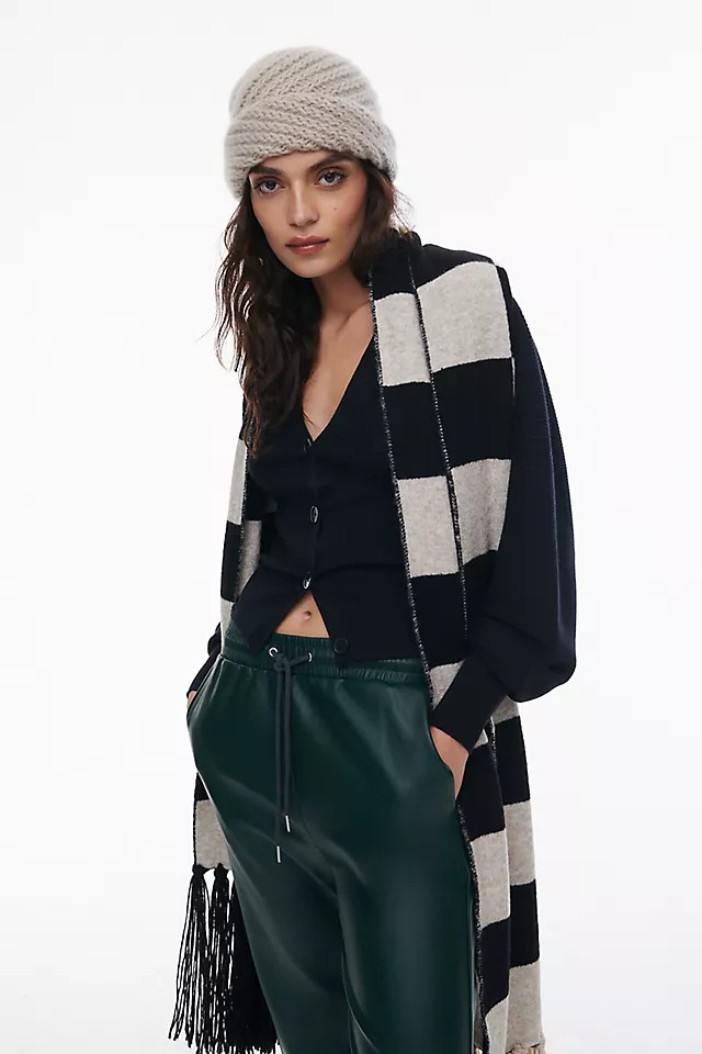 Maeve Puff-Sleeved Textured Cardigan | Anthropologie (US)