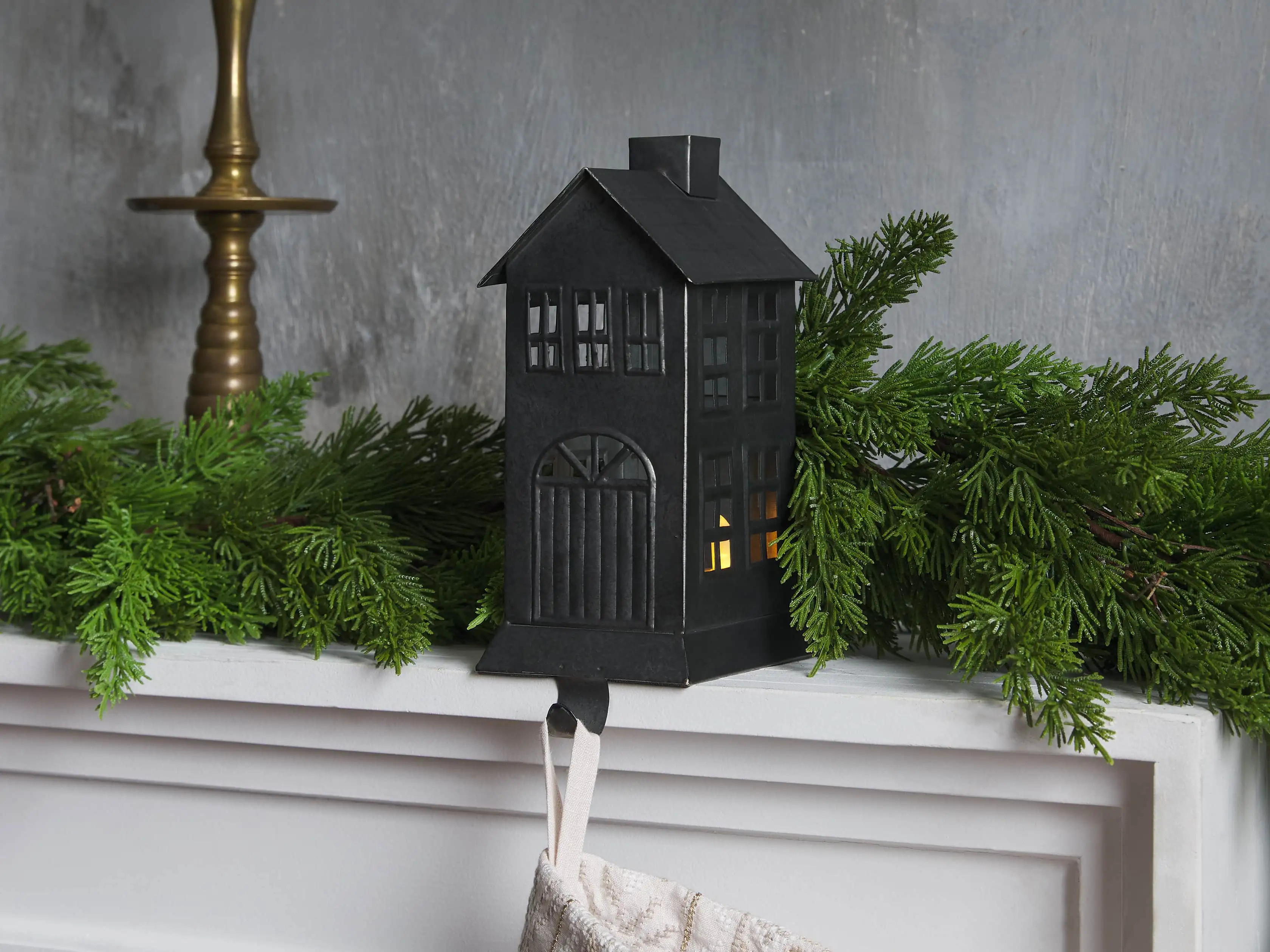 Galvanized Farmhouse Stocking Holder | Arhaus | Arhaus