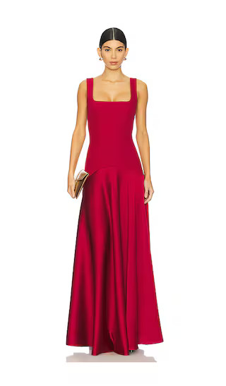 by Marianna Sidney Gown in Oxblood | Revolve Clothing (Global)
