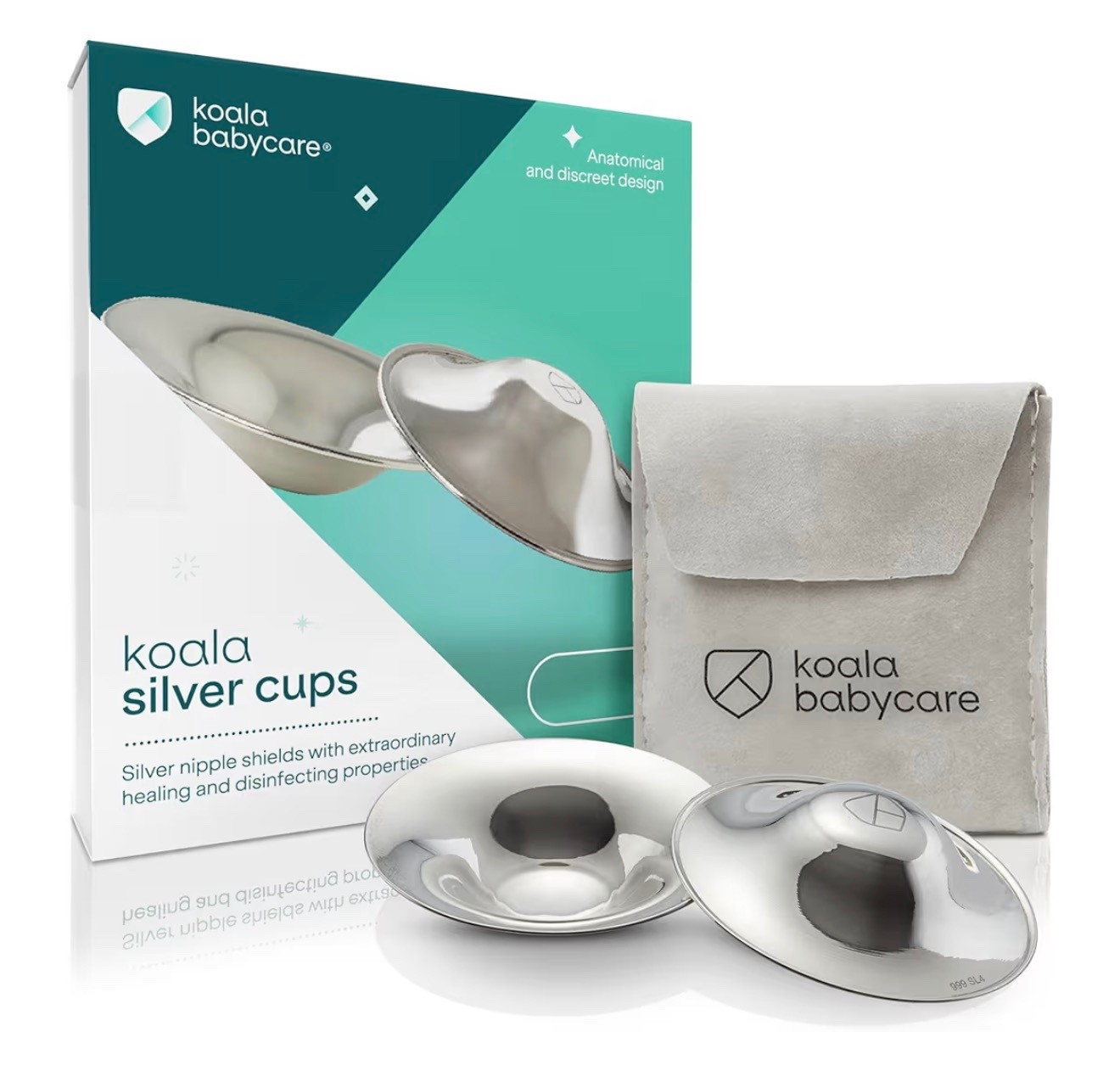 Koala Babycare The Original Silver Nursing Cups - Nipple Shields for Breastfeeding Newborn - Breastfeeding Essentials - Protect and Soothe - Tri-Laminate Silver - Standard Size

#LTKselfcare #LTKmomlife #LTKBaby