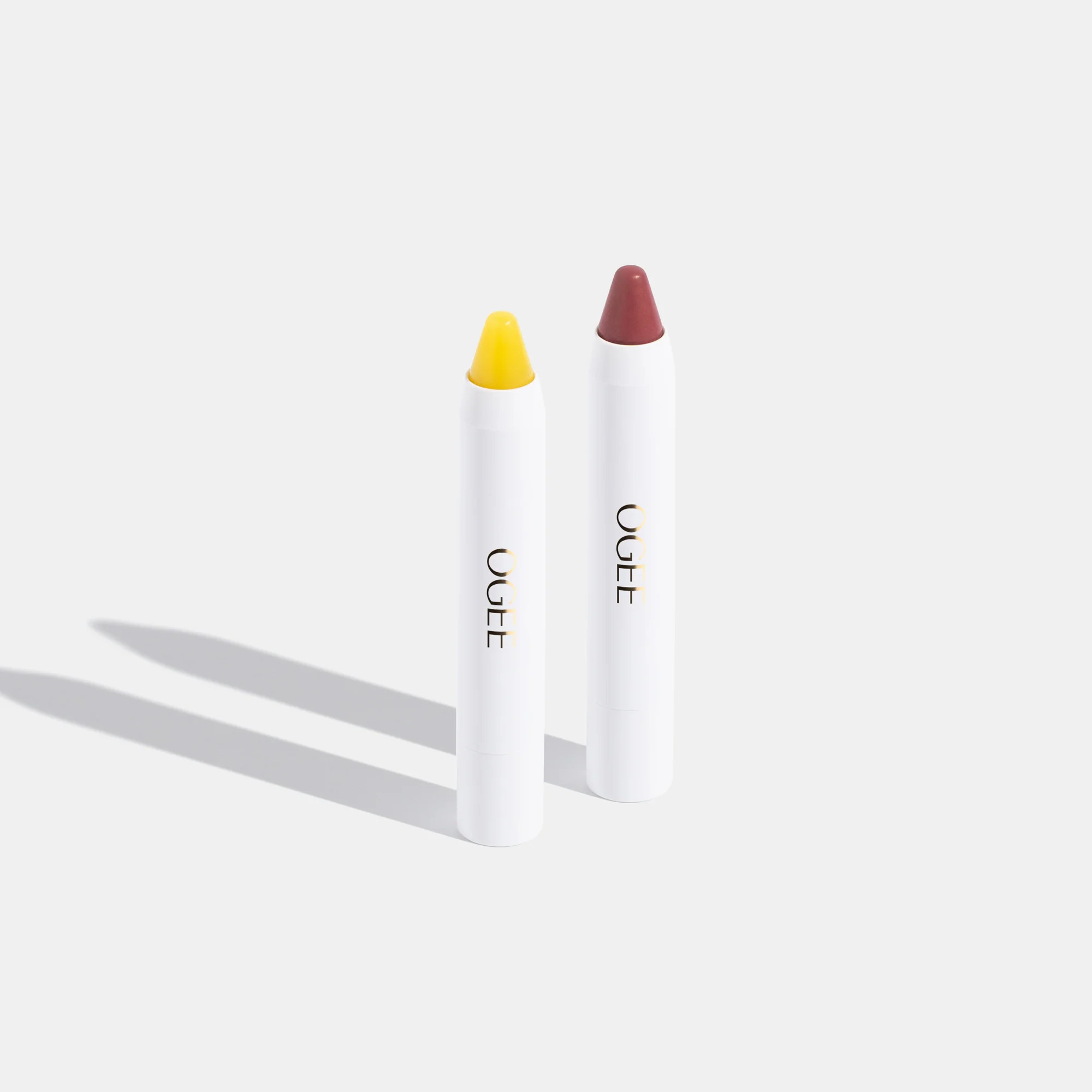 Lip Minimalist Duo including Sculpted Lip Oils in Clear and Rosalia by Ogee Organic Skincare & Makeup | Ogee