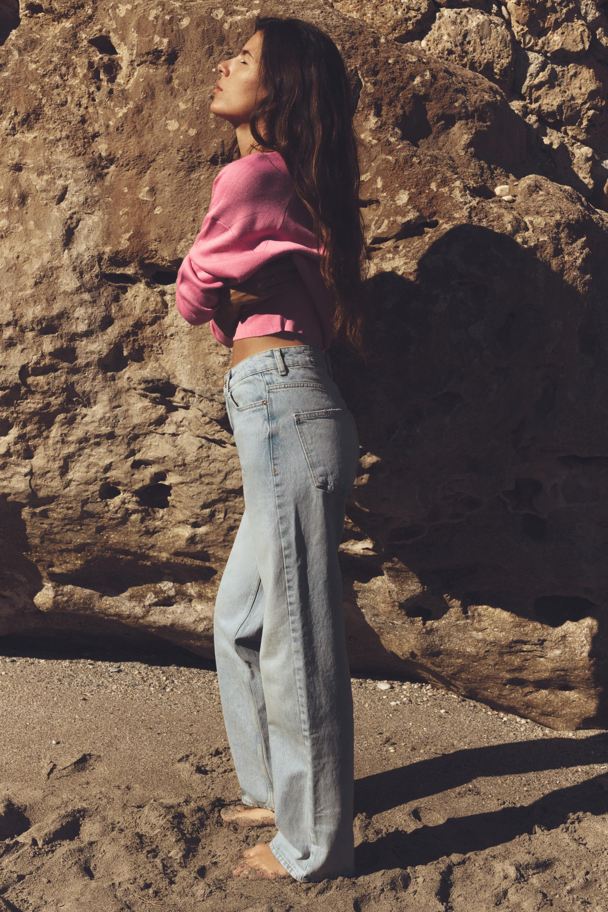 STRAIGHT LEG LONG LENGTH Z1975 JEANS WITH A HIGH WAIST | Zara US