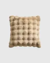 Ruched Faux Fur Pillow Cover | Quince