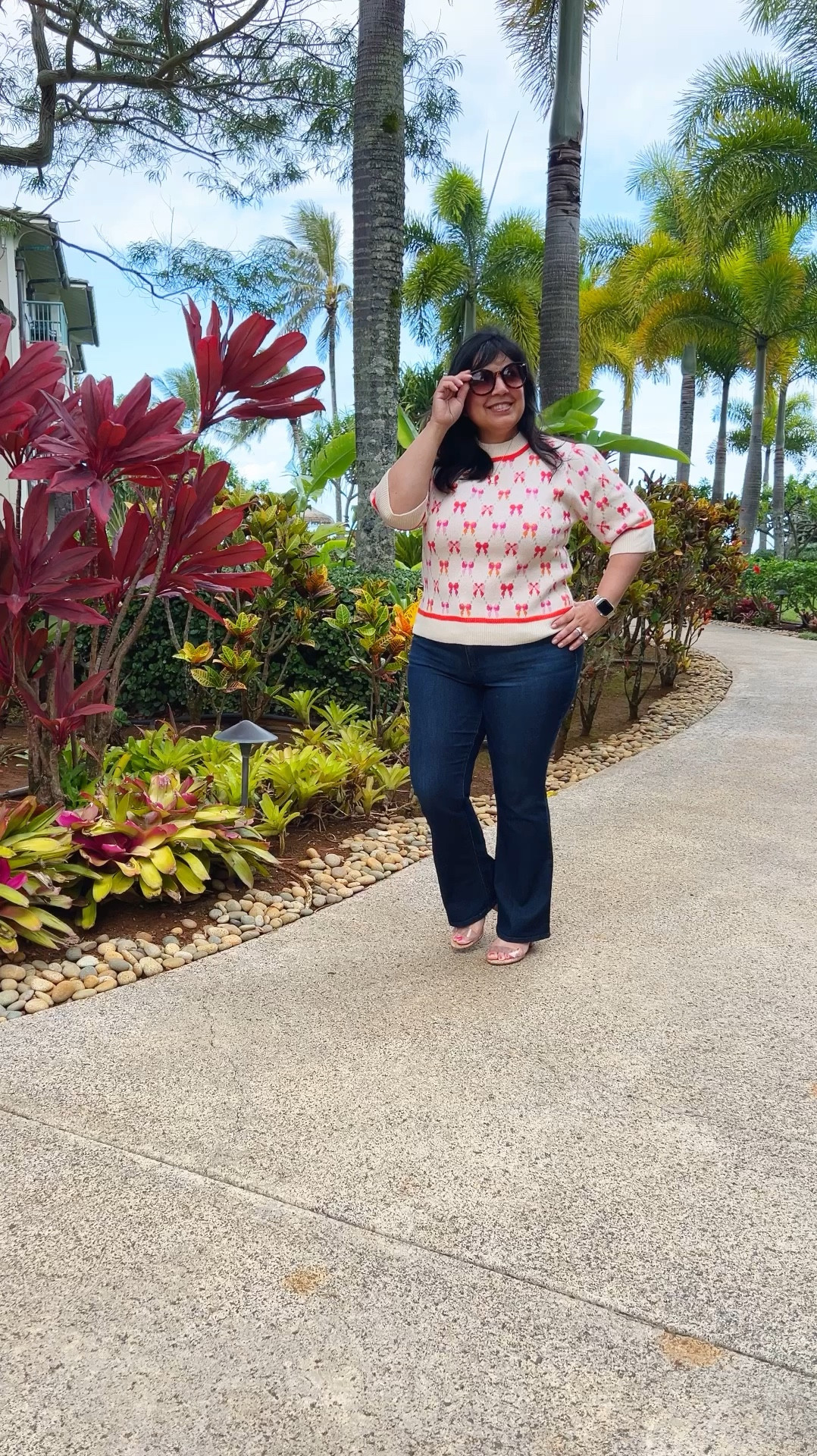 Avara Early Black Friday Sale! Buy One Get One 50% off sitewide! Love this cute bow sweater for fall but would also be so cute to wear for the holidays! 

Avara THML sweater size large. Wit and Wisdom itty bitty bootcut jeans size 12 petite. Schutz sandals true to size. All of these pieces make great gifts for the holidays! 

#LTKHoliday #LTKWatchNow #LTKCyberWeek