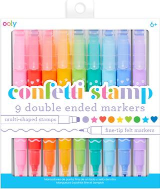 OOLY Confetti Stamp Double-Ended Markers, 9ct. | Michaels Stores
