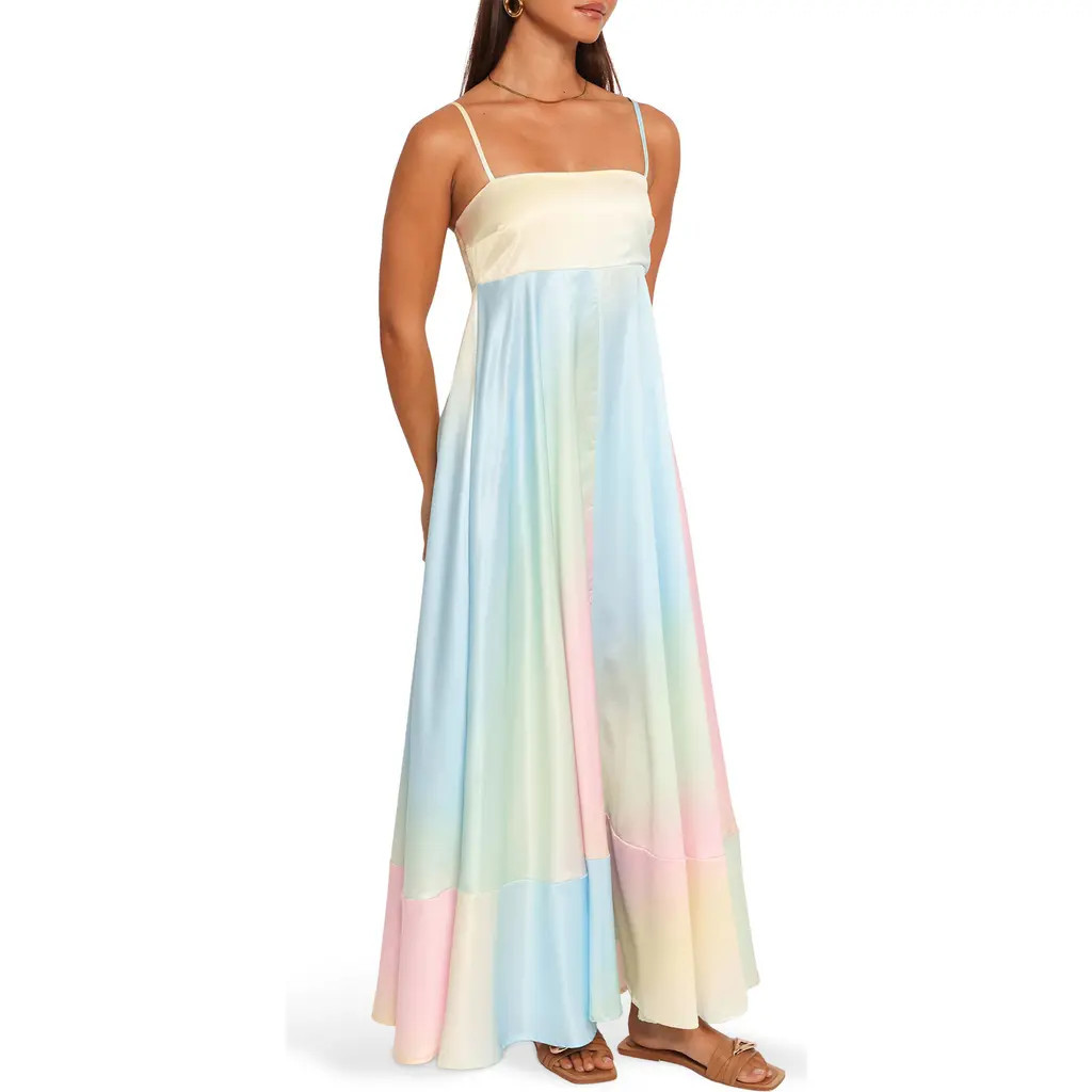 Petal & Pup Mistie Maxi Dress in Blue Multi at Nordstrom, Size Large | Nordstrom