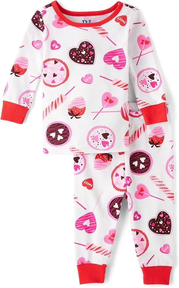 The Children's Place baby-girls And Toddler Long Sleeve Top and Pants Snug Fit 100% Cotton 2 Piec... | Amazon (US)