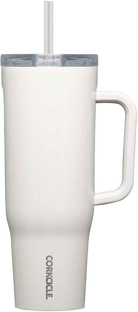 Corkcicle 40oz Tumbler with Handle, Oat Milk, Reusable Water Bottle and Straw, Triple Insulated T... | Amazon (US)