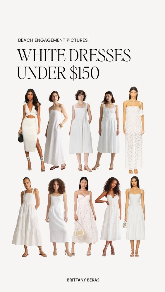 Affordable white dresses perfect for engagement photos, welcome parties, beach sessions, wedding events and vacation / all under $150 yet perfectly on trend and great for a capsule wardrobe. 

Engagement pictures. Vacation white dress  

#LTKWedding #LTKTravel