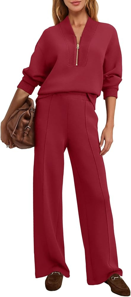 SENSERISE Womens Lounge Sets Sweatsuits 2 Piece Outfit Fall Matching Sweat Sets Airport Travel Ou... | Amazon (US)