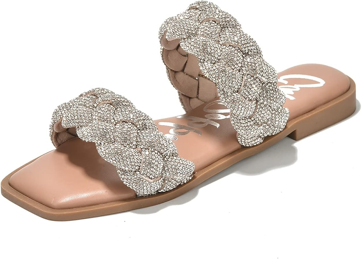 Cape Robbin Mana Square Toe Flat Sandals (Mana) | Amazon (US)
