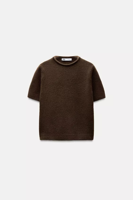 SOFT KNIT SHORT SLEEVE SWEATER | Zara US