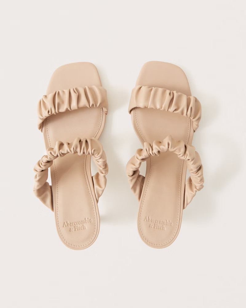 Scrunchie Heel Sandals | Abercrombie & Fitch (US)