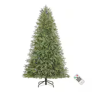 Home Accents Holiday 7.5 ft. Pre-Lit LED Jackson Noble Artificial Christmas Tree W14N0202 - The H... | The Home Depot