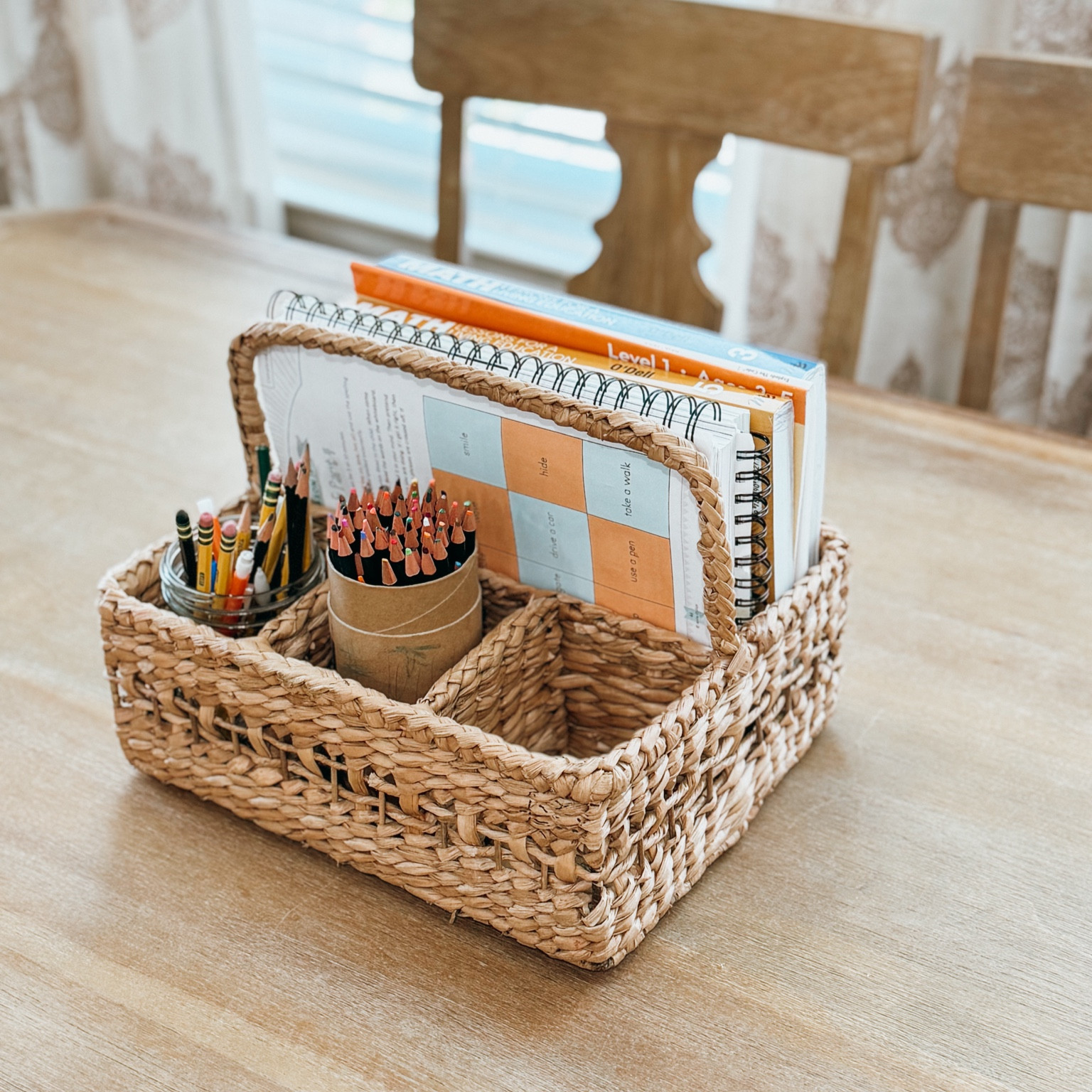 Perfect caddy for cutlery and plates OR for art supplies, homeschool supplies, etc! 

#LTKHome #LTKKids #LTKFamily