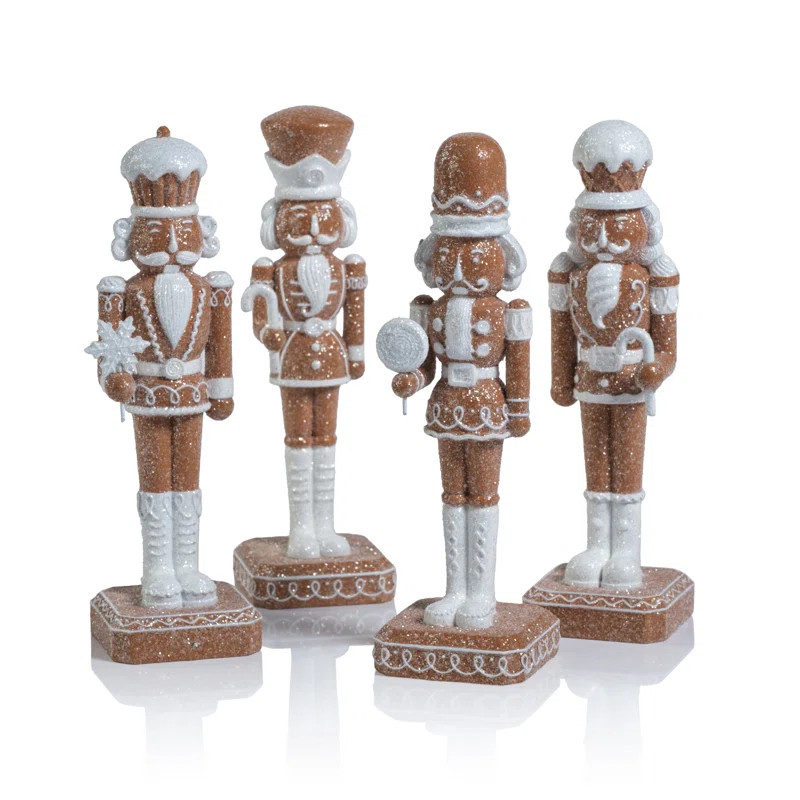 4-Piece Set Assorted Gingerbread Soldier Figurines | Wayfair North America