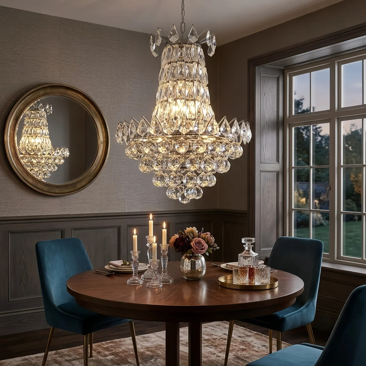 Bernhard Dimmable Crystal Empire Chandelier | Wayfair North America
