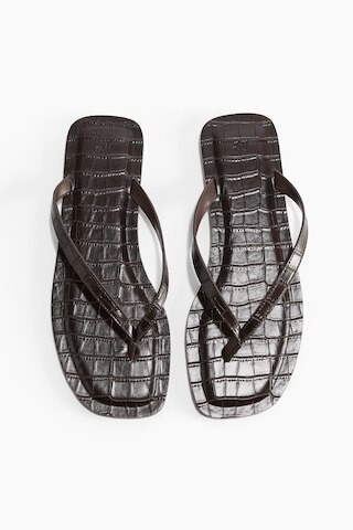 Flip-flops - Dark brown - Ladies | H&M GB | H&M (UK, MY, IN, SG, PH, TW, HK)