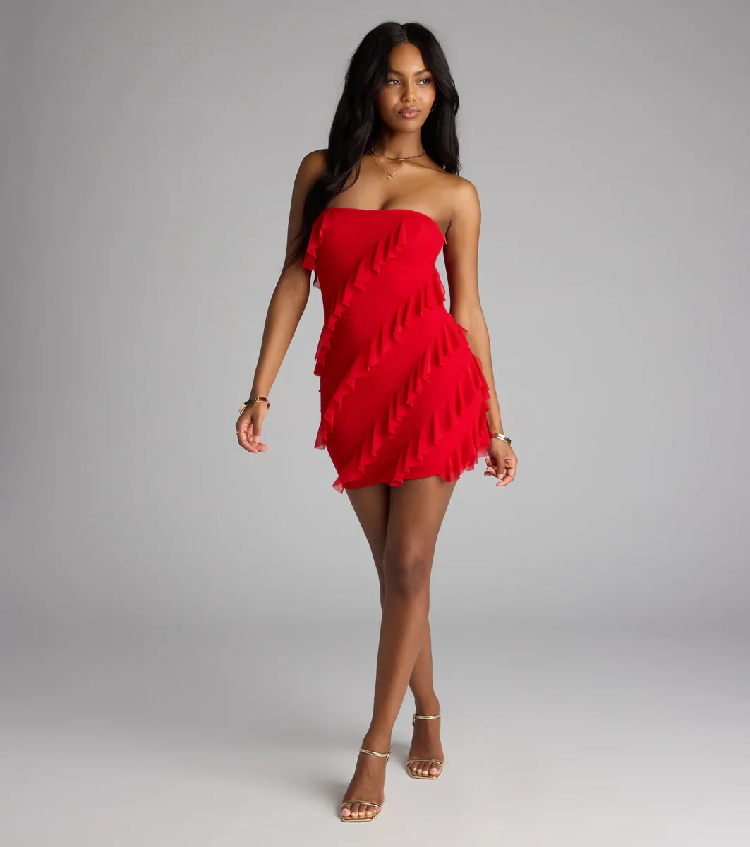 Spice It Up Ruffle Mini Tube Dress | Windsor Stores
