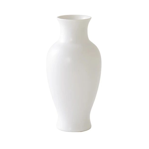 Medium Glossed Floral Vase in White | Caitlin Wilson Design