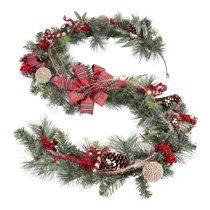 Holiday Time Deluxe Mixed Pine with Pine Cone Christmas Garland, 9' | Walmart (US)