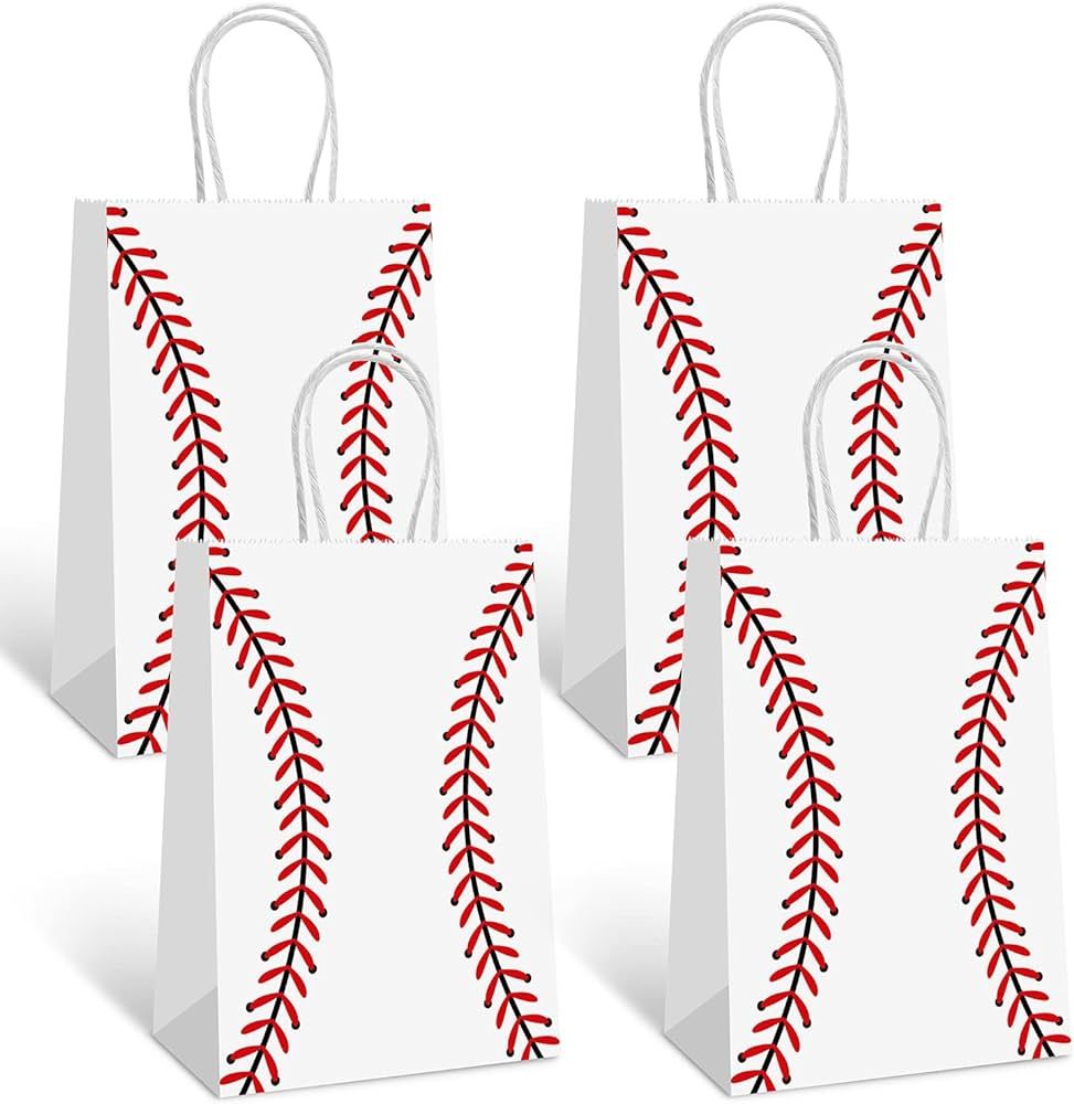 16 PCS Party Gift Bags for Baseball Paper Bags Goodie Bags Party Favor Bags for Baseball Themed K... | Amazon (US)