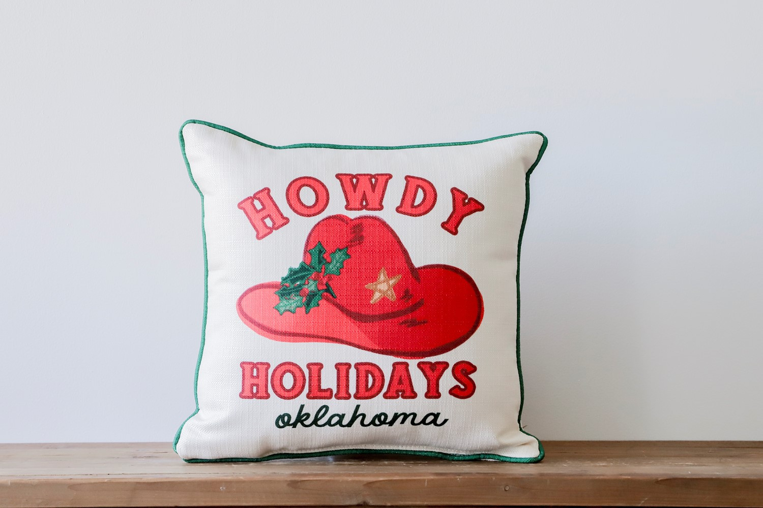 Howdy Holidays Pillow | Little Birdie | Little Birdie