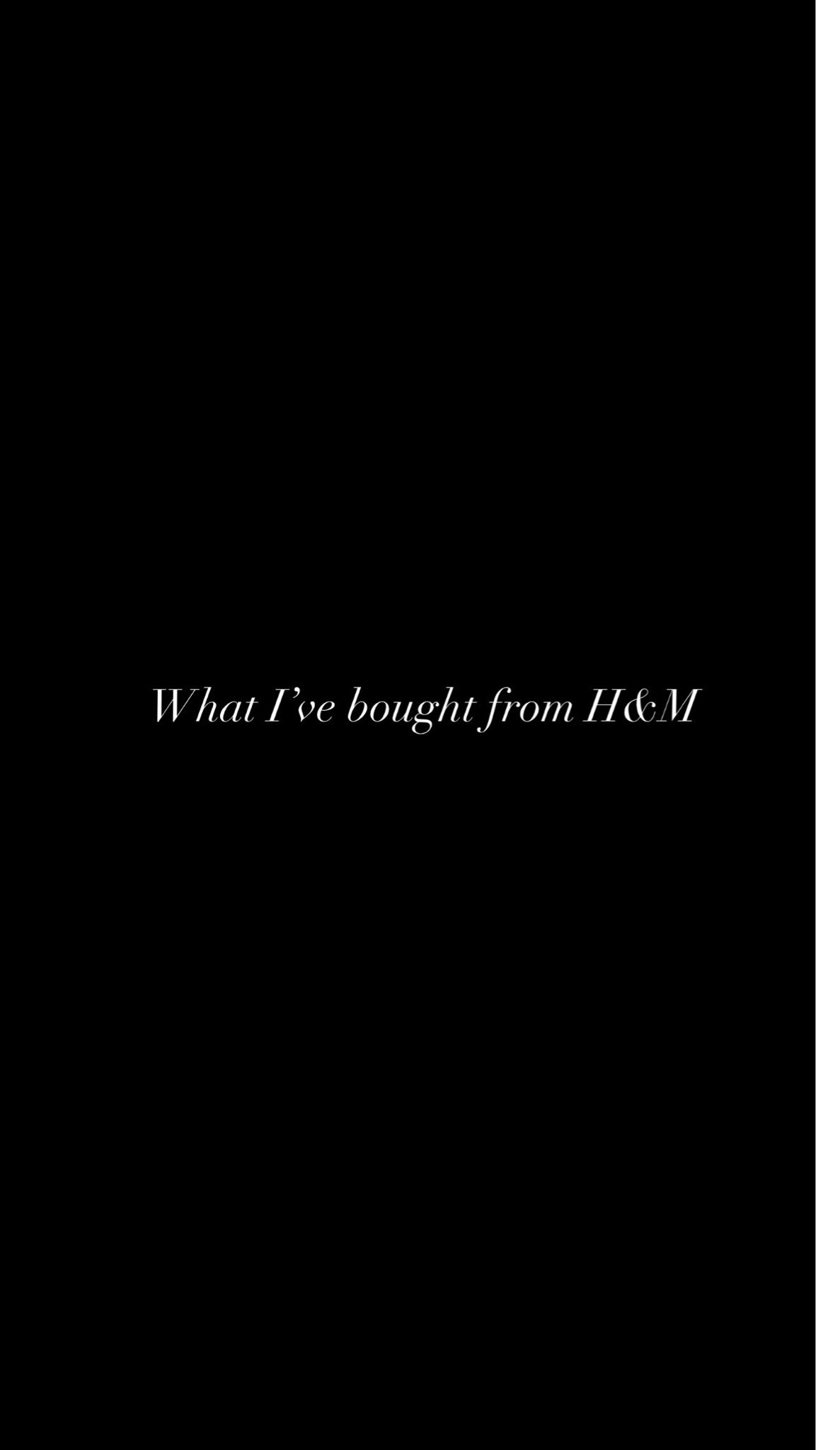 H&M edit