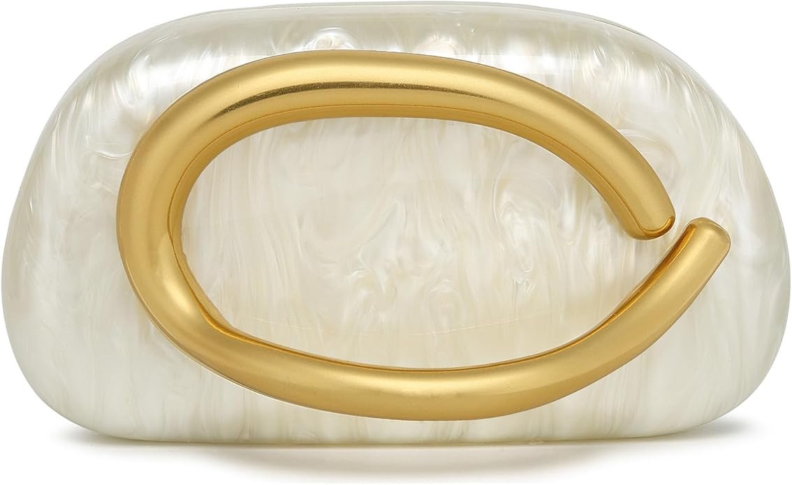 Women Trendy Chain Crossbody Shoulder Bag Handbag Acrylic Wedding Evening Bag Shell Formal Clutch... | Amazon (US)