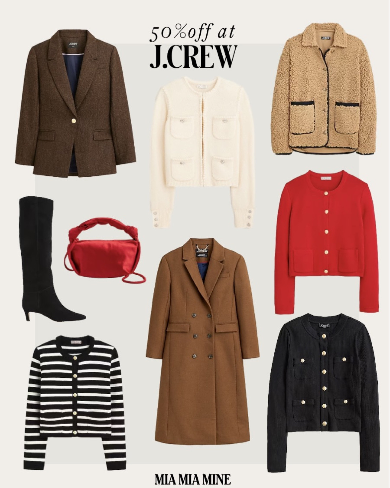 J.crew cyber Monday sale - take 50% off winter basics, stripe cardigan, wool coats and boots 

#LTKfindsunder100 #LTKCyberWeek #LTKsalealert