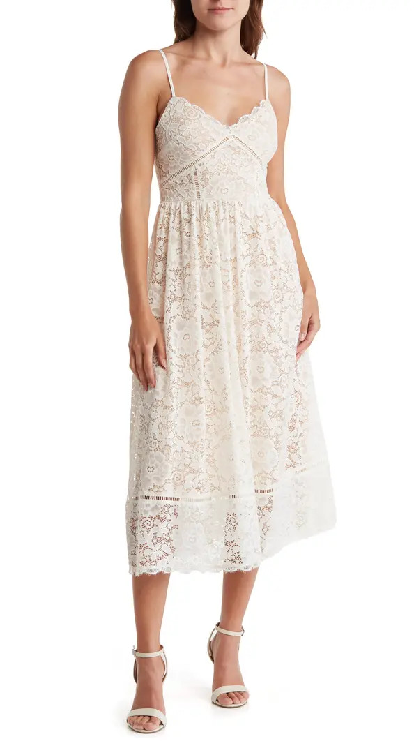Crochet Stretch Lace Midi Dress | Nordstrom Rack