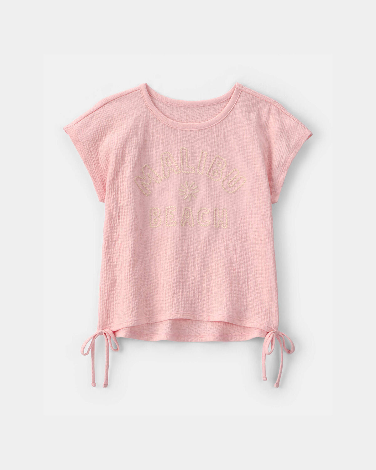 Girls 'Malibu Beach' Crinkle Top - Pink | Carter's Inc