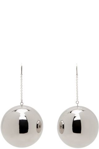 Silver Disco Drop Earrings | SSENSE
