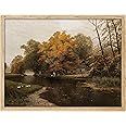 SIGNWIN Framed Autumn Fall Forest River Landscape Wall Art, Nature Wilderness Illustrations Wall ... | Amazon (US)