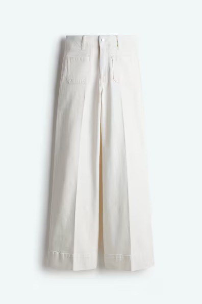 H & M - Wide High Jeans - White | H&M (UK, MY, IN, SG, PH, TW, HK)