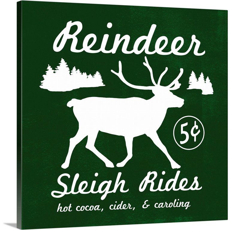 My Texas House - Reindeer Rides Canvas Wall Art - 30x30 - Walmart.com | Walmart (US)