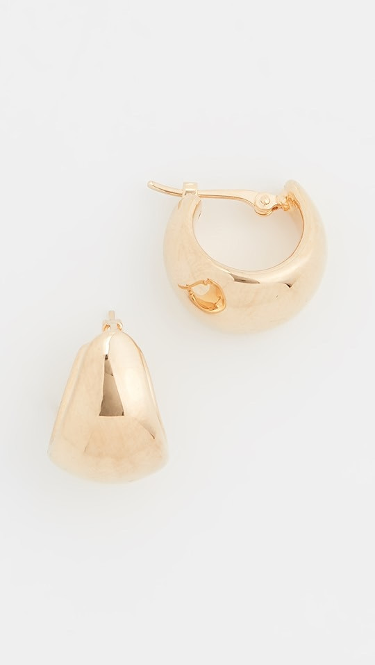 14k Helium Huggie Earrings | Shopbop