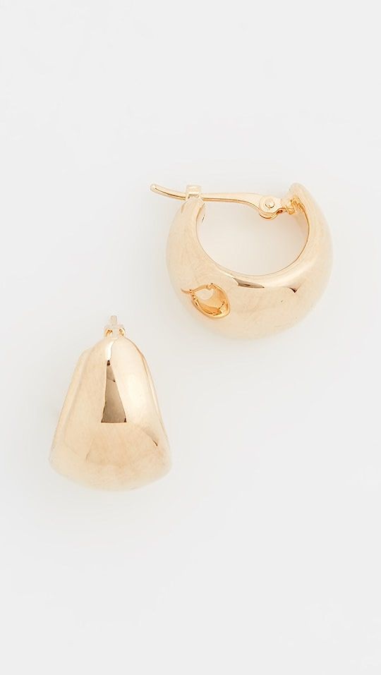 14k Helium Huggie Earrings | Shopbop