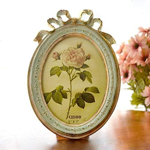 CISOO Vintage Oval Picture Frame 5x7 Antique Photo Frame Table Top Display and Wall Hanging Home Dec | Amazon (US)