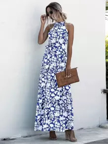 Halter Belted Ruffle Hem Floral Dress
   SKU: swdress23210317659      
          (9999+ Reviews)
... | SHEIN